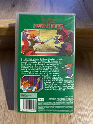 VHS Disney Robin Hood Clásicos
