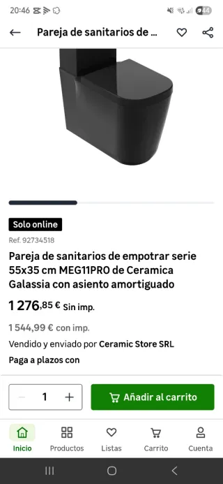 Inodoro y bidé Galassia