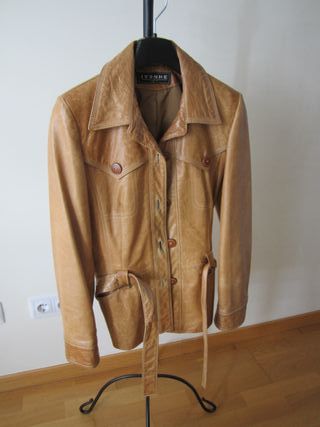 Cazadora piel Ivonne marrón