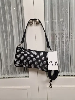 Bolso de hombro fantasia con pedrería