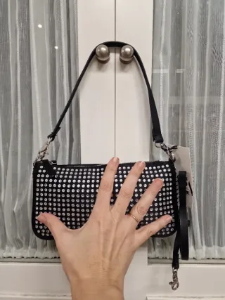Bolso de hombro fantasia con pedrería