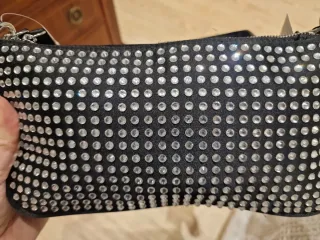 Bolso de hombro fantasia con pedrería
