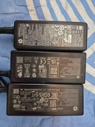Lote de 3 Cargadores HP 45W / 19.5V- 2.31A