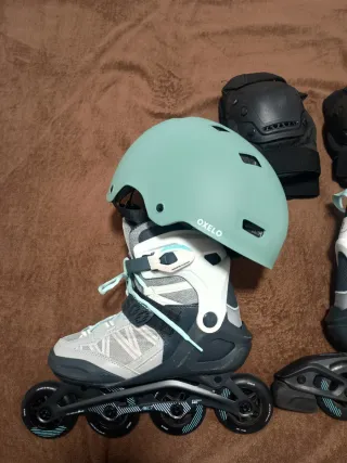 Patines en línea y equipo de protección tall 36-38