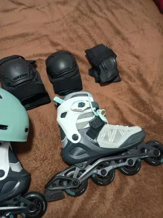 Patines en línea y equipo de protección tall 36-38