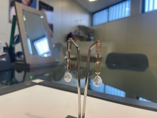 Pendientes Oro 18k Perla Barroca