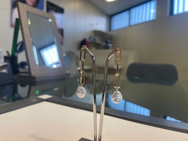 Pendientes Oro 18k Perla Barroca