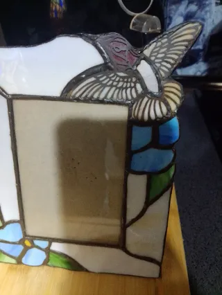 Lámpara Tiffany Dragón Cristal Metal