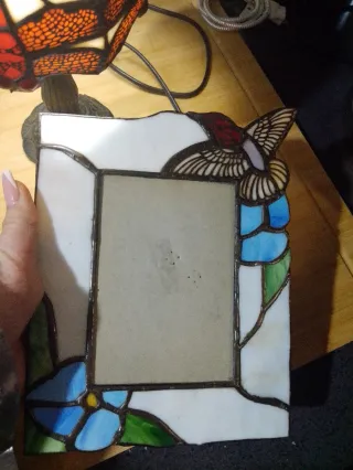 Lámpara Tiffany Dragón Cristal Metal