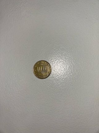 Moneda 10 céntimos con fallo