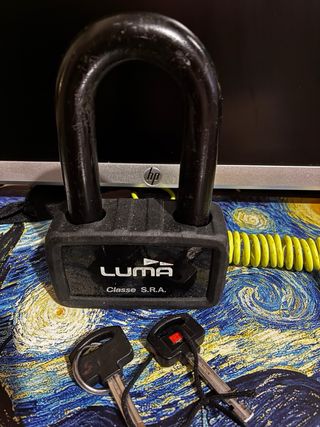 Candado Antirrobo Moto Luma D18 SRA Negro