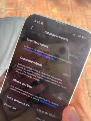 iPhone 16 e 128GB Blanco 100% batería