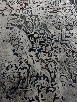 Alfombra Persa Gris y Blanca