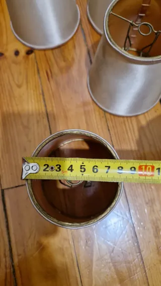 LOTE 6 PANTALLAS Lámpara Antiguas Beige