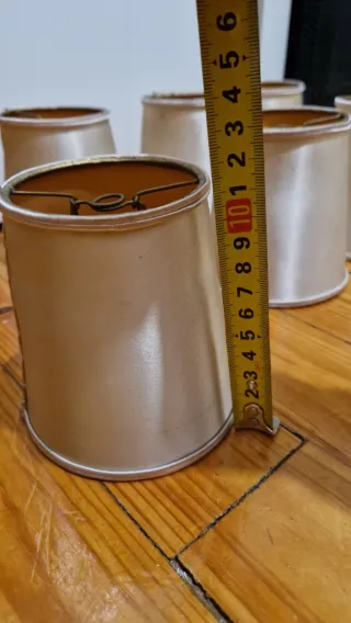 LOTE 6 PANTALLAS Lámpara Antiguas Beige