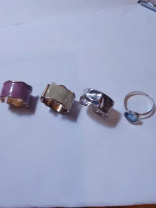 Pack 4 Anillos Ajustables. Bisutería