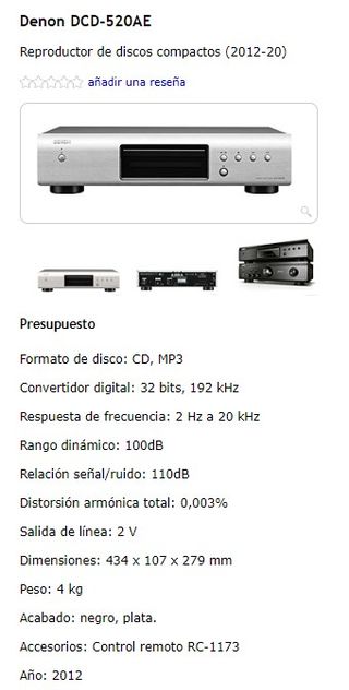 DENON DCD-520AE -400-  CD Negro