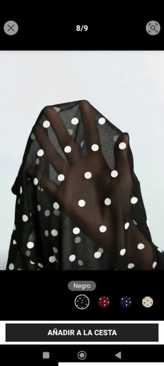 Camiseta lunares cuello drapeado