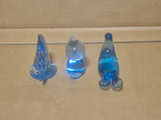 Figuras cristal azul Murano