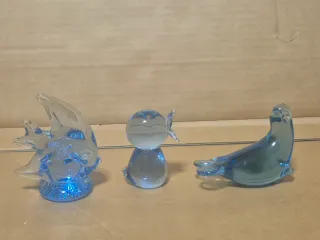 Figuras cristal azul Murano