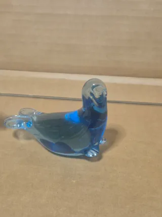 Figuras cristal azul Murano