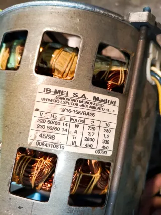 Motor lavadora sin escobillas