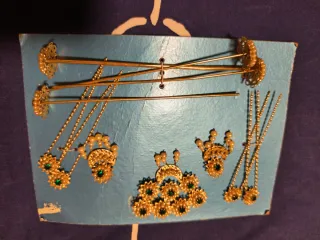 Traje de fallera oro y verde. Niña de 12- 13 años