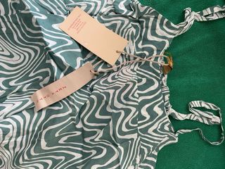 Vestido largo estampado retro