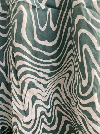 Vestido largo estampado retro