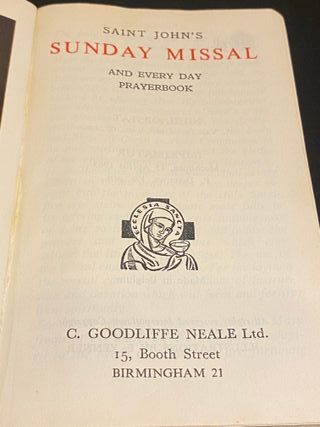 Antiguo Misal Saint John's Sunday Missal Bélgica