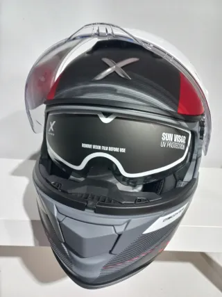 CASCO MOTO MODULAR CON GAFA SOLAR - NUEVO