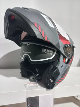 CASCO MOTO MODULAR CON GAFA SOLAR - NUEVO