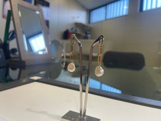 Pendientes Oro 18k Perla Barroca