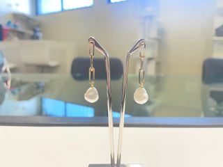 Pendientes Oro 18k Perla Barroca