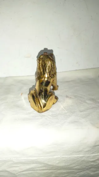 Antigua Figura León Bronce Macizo S. XIX