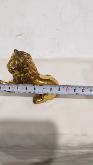 Antigua Figura León Bronce Macizo S. XIX