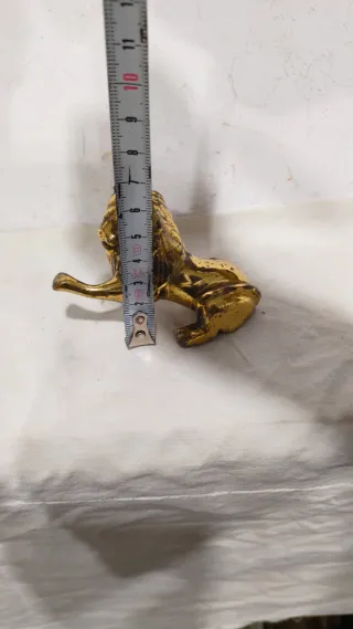 Antigua Figura León Bronce Macizo S. XIX