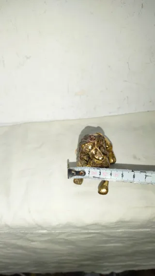 Antigua Figura León Bronce Macizo S. XIX