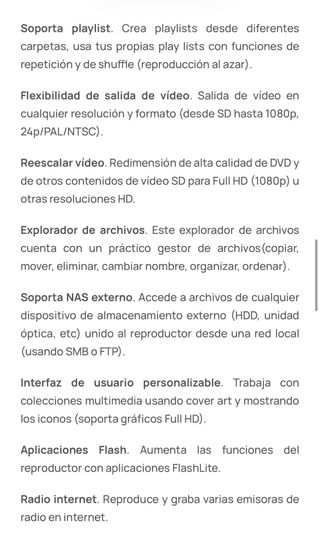 Dune HD Base 3D Reproductor Multimedia