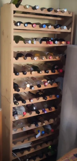 2 Botelleros de madera apilables en dos alturas