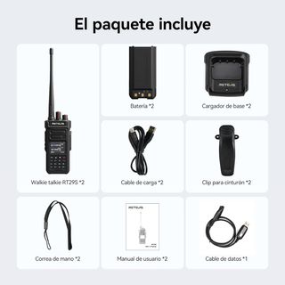 2x Retevis RT29S Walkie Talkie Largo Alcance