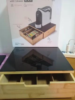 Portacialde bambù e vetro