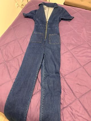 Mono vaquero corto azul