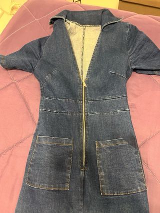 Mono vaquero corto azul