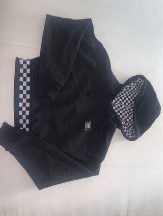 Sudadera Vans Negra con Cuadros
