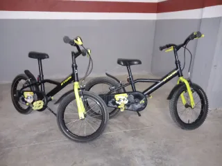 Bicicleta Infantil Btwin Negra y Amarilla