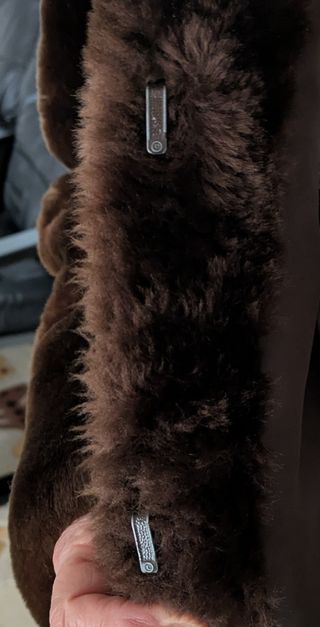 Chaquetón piel mouton marrón