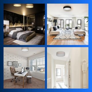 Lámpara Techo Lino Beige 50x10cm