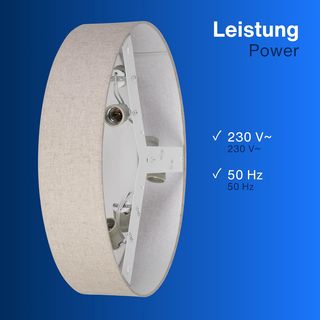 Lámpara Techo Lino Beige 50x10cm