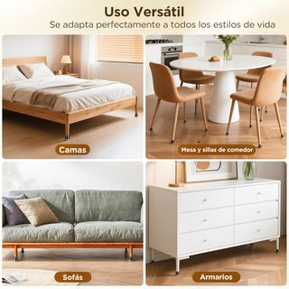 Protectores para Patas deSillas Negro, 16 unidades